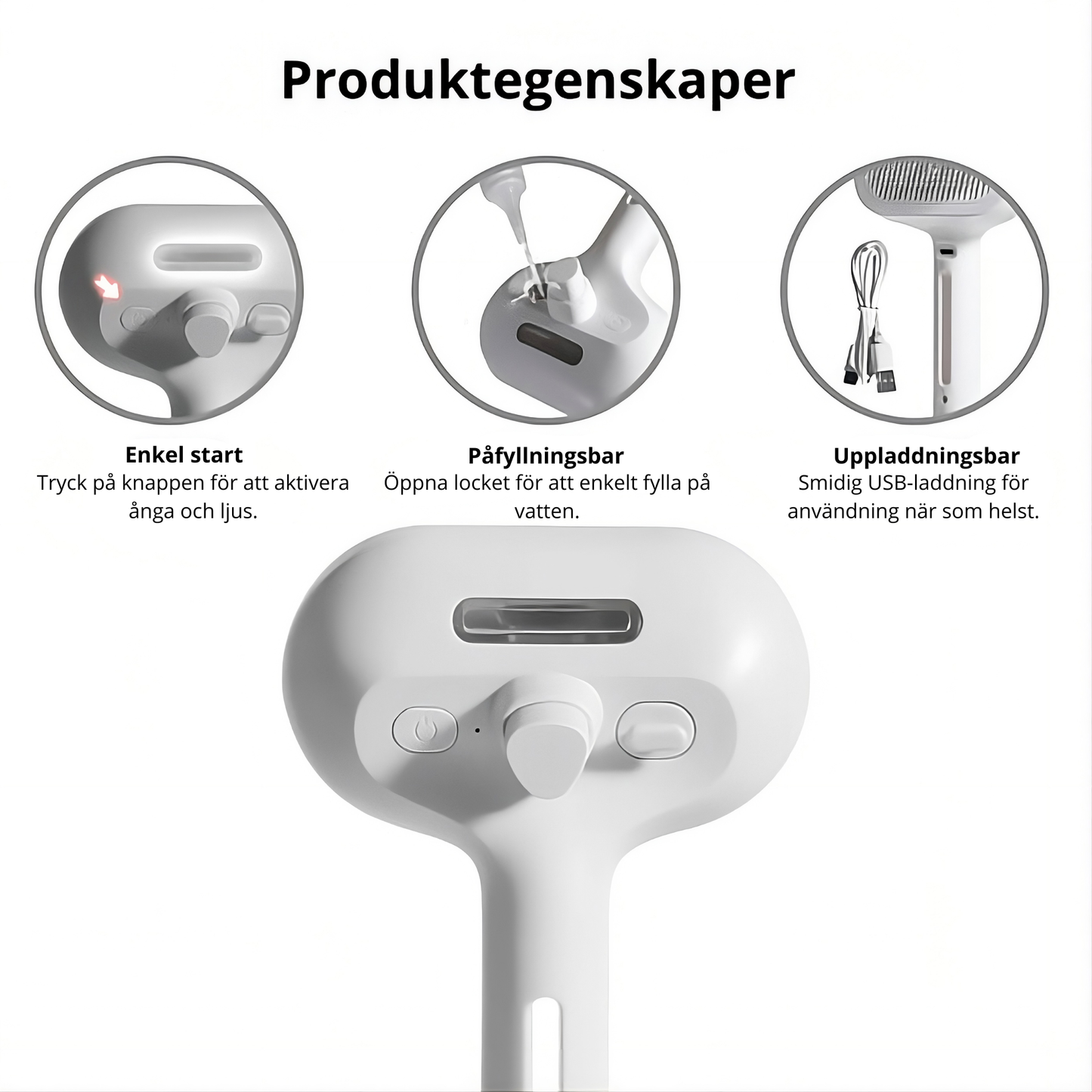 Ångborste – Lyxig pälsvård med lugnande mist och massage