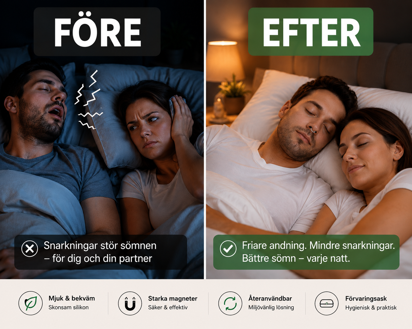 Näsclip mot snarkning – Magnetisk & diskret