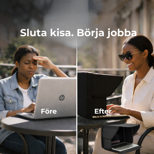 Laptopväska med solskydd Jobba ute – utan att kisa