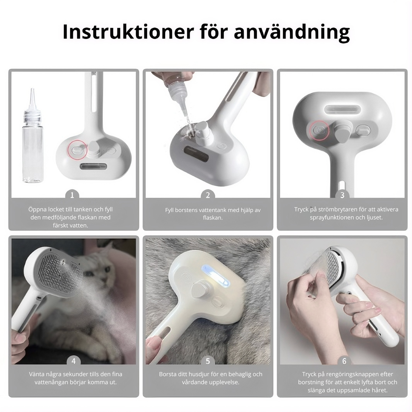 Ångborste – Lyxig pälsvård med lugnande mist och massage