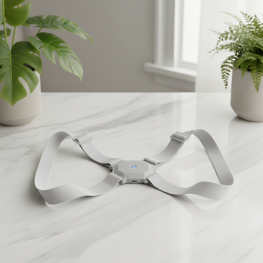 Smart Hållningskorrigerare – liggande på marmor med växter